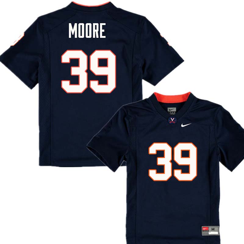 Men #39 Chris Moore Virginia Cavaliers College Football Jerseys Sale-Navy - Click Image to Close